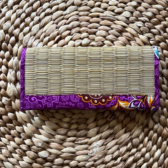 Wallet, bamboo and cloth, Handmade in Cambodia - Picture 1 of 6
